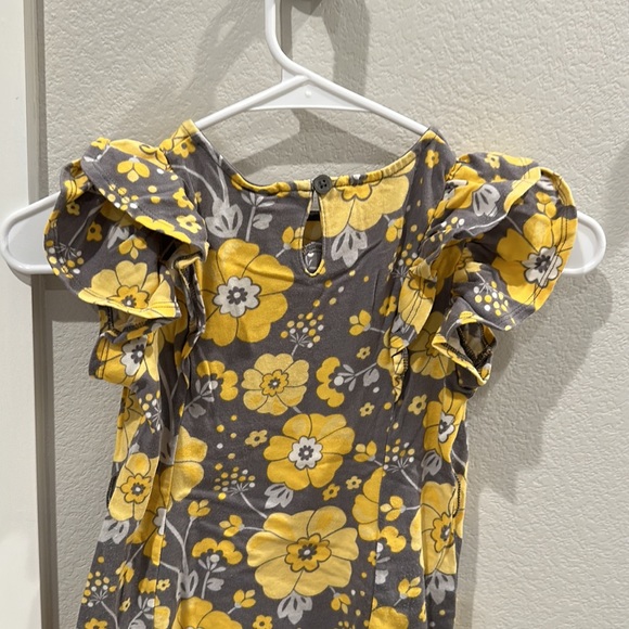 EUC Girls Gymboree Store Flower Floral Flutter Ruffle Sleeve Dress Size 6 - Picture 9 of 10